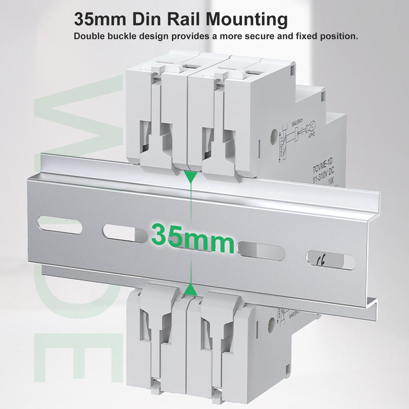 [Australia - AusPower] - DC Digital Voltmeter, LED Display Switching Output DIN Rail Mount Voltage Meter Electrical Instrument Measurement Tool for DC 11V-310V, Convenient and Efficient, Full Isolation 