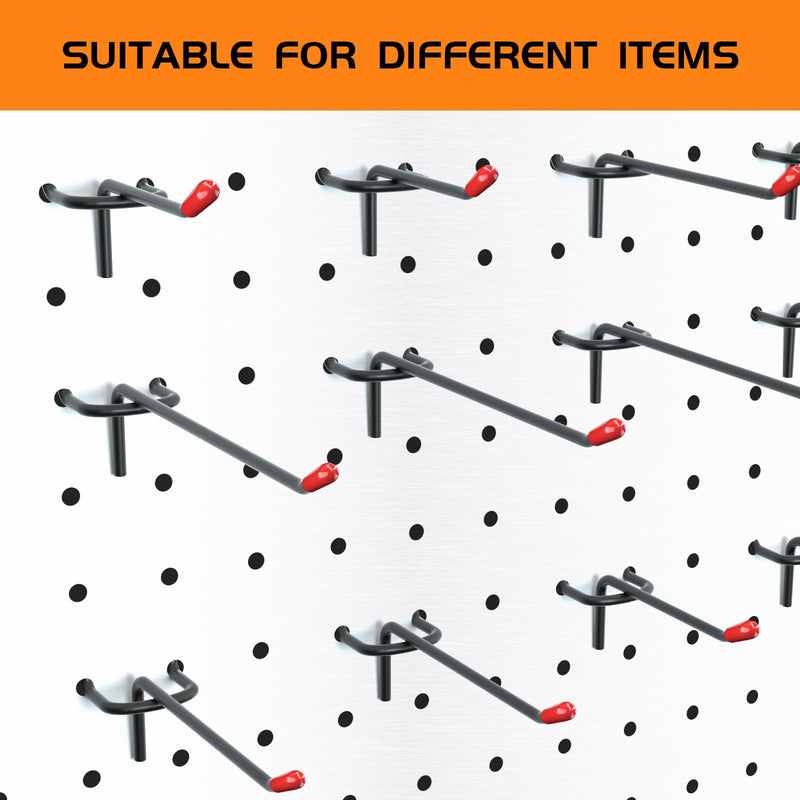 [Australia - AusPower] - 2in 50Pcs Pegboard Hooks for Hanging - Peg Board Organizer Accessories Fit New Metal Peg Board Storge Tool 