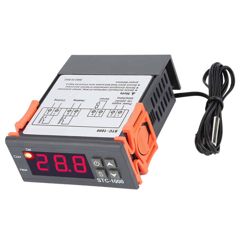 [Australia - AusPower] - Digital Thermostat, Digital Temperature Controller Temp Sensor Electric Thermostat Control 110-220V for Aquarium, Terrarium, Zoo, Chicken Incubator 