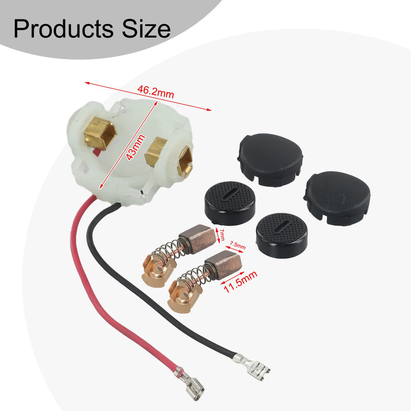 DAZZLEEX For DGA452 Brush Set, 18V Abrasive Brushes with Brush Holder Caps for 638921-2 BGA450 BGA452 DGA452 BGD800 BGD801 BJS101 BJS160 BJS161 BGA402 DGA452REF GA400 CB430 Parts