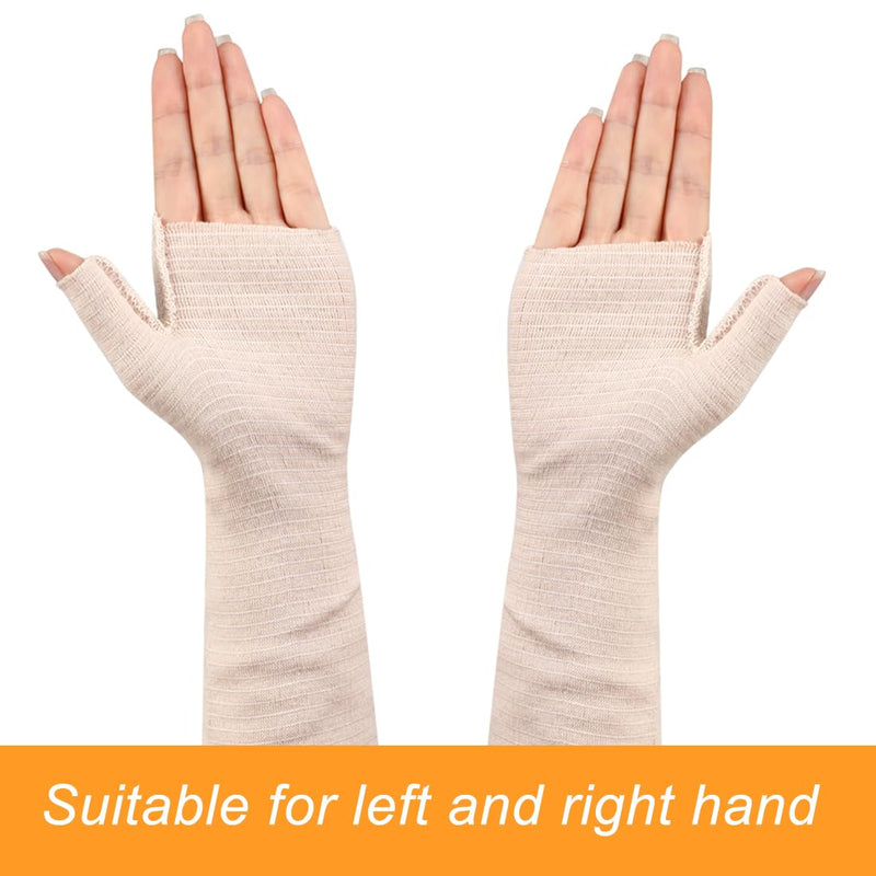 [Australia - AusPower] - Tubular Stockinette, 4PCS Hand Socks for Splint Elastic Arm Cast Cover Gauze Sleeve Wrist Thumb Spica Stockinette Soft Tubular Bandage for Wrist Arm Leg Under Cast Wrap Skin Protection 