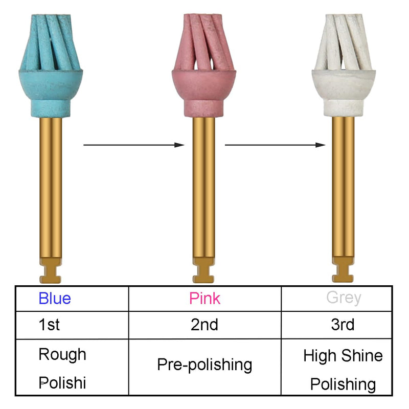 [Australia - AusPower] - Dental Rubber Diamond Polisher Helicoid for Composite Polishing Discs Dentistry Tools Lab Polish Wheel Dentist Materials 