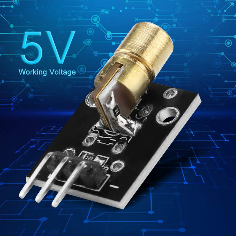 [Australia - AusPower] - 4 Pcs 3 Pin 650nm Red Laser Transmitter Module Dot Diode Copper Head Sensor Module for Laser Sensor Projects 