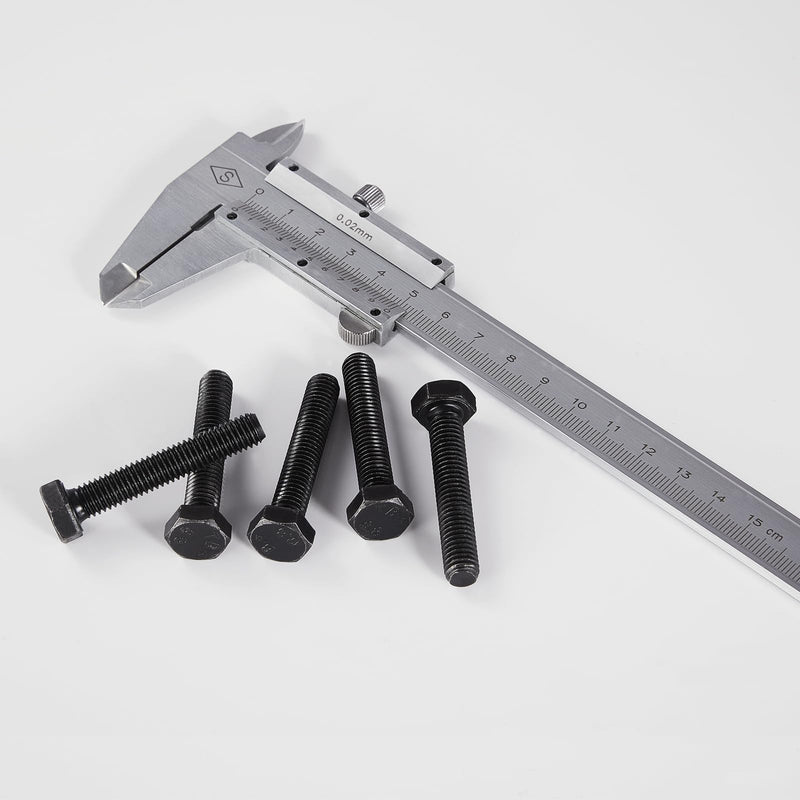 [Australia - AusPower] - M8 x 35mm Hex Head Screw Bolt, Alloy Steel Grade 8.8, Black Oxide Finish, Full Thread, Hexagon Head Bolts, Quantity 15 M8 x 35mm(15PCS) 