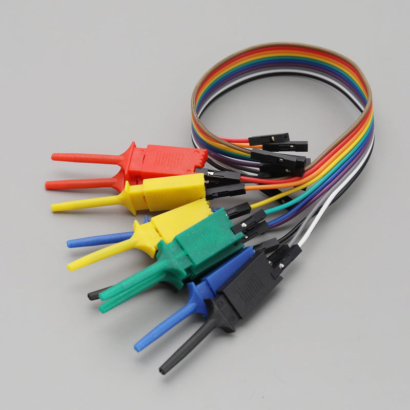 [Australia - AusPower] - Create idea 10PCS Logic Analyzer Test Hook Clip Grabber Jumper Wires & Interface Pins SOIC IC Test Hook Clip Jumper for Precision Circuit Testing/Power Supply Testing 