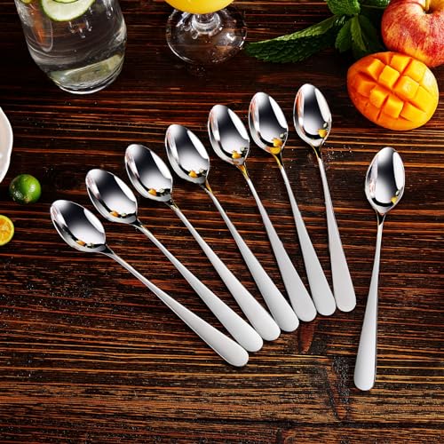 KEAWELL Premium Louise 8-Piece 7.5-Inch 18/10 Iced Tea Spoons (7.5 inch, 8) 7.5 inch