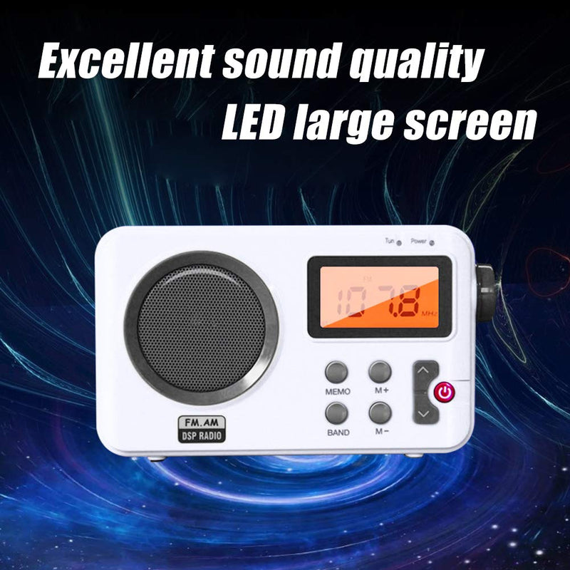 [Australia - AusPower] - Radio - Shower Radio Speaker, AM/FM Radio with LCD Display, Portable Stereo Radio with Earphone Port for Home, Beach, Hot Tub, Bathroom 