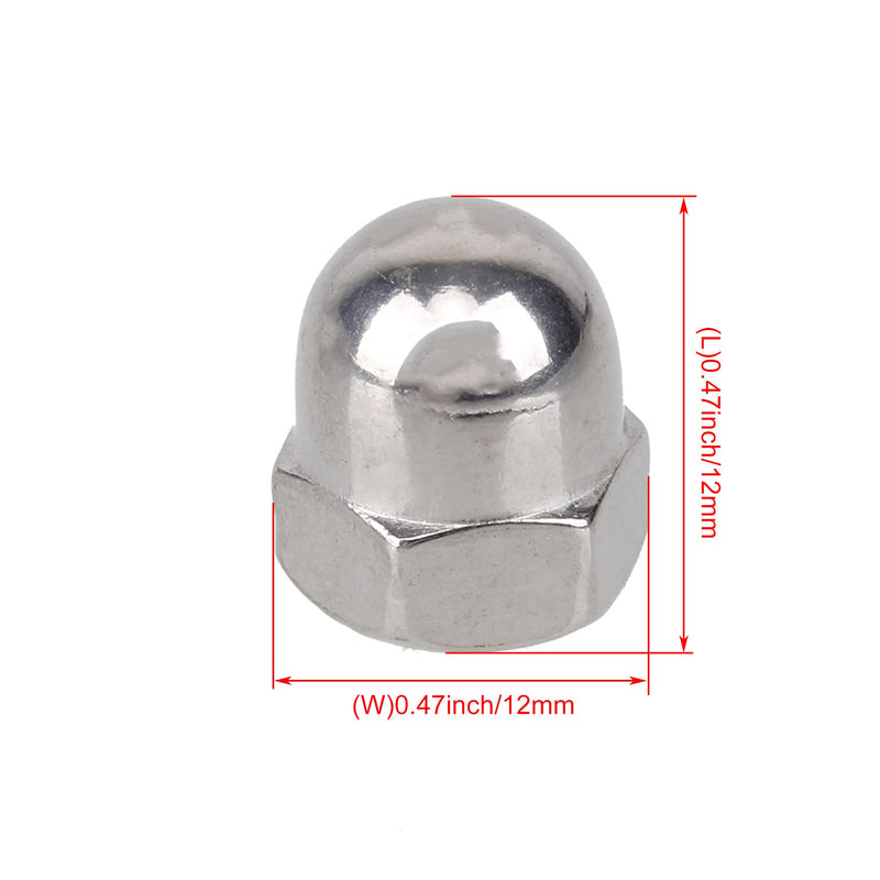 BQLZR 304 Stainless Steel Cap Acorn Hex Nut M6 Right Hand Threads Marine replacement for 2007 XC90 plate?replacement for 2009 S-60 Pack of 10