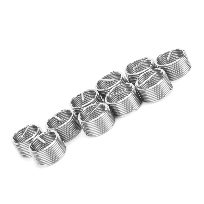 [Australia - AusPower] - 10Pcs M18x1.5x1D Thread Inserts Screw Bushing Coiled Threaded Expansion Conversion Tool Stainless Steel Fastener 