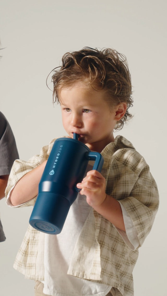 HydroJug Kids - 20 oz Insulated Kids Water Bottle with Flip Straw & Handle | Leak-Proof & Durable | Perfect for School, Sports, Lunch, Travel & Camp, Riptide
