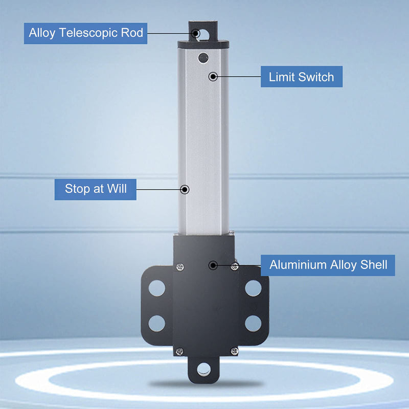 [Australia - AusPower] - Micro Linear Actuator, Mini Electric Linear Actuator Stroke 6" 12V DC, Built in Limit Switch, High Speed Low Noise, Mini Waterproof Motion Actuator for Sofa Massage Recliner Home(30mm/s-20N) 