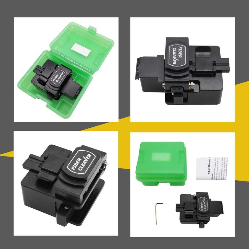 TM27 Optical Fiber Cleaver — High Precision Fiber Optic Cleaver with 16 Cleaving Spots & 48000 Cleaves, 3-in-1 Holder for 0.25mm 0.9mm 3.0mm Fiber, FTTH Fiber Cutter with Scrap Collector