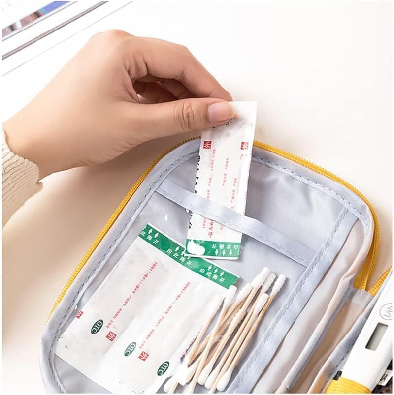 1 Pack Pink First Aid Bag Empty First Aid Bag Mini Portable Medical Bag for Outdoor Camping Hiking Travel Emergency Bag (Small)