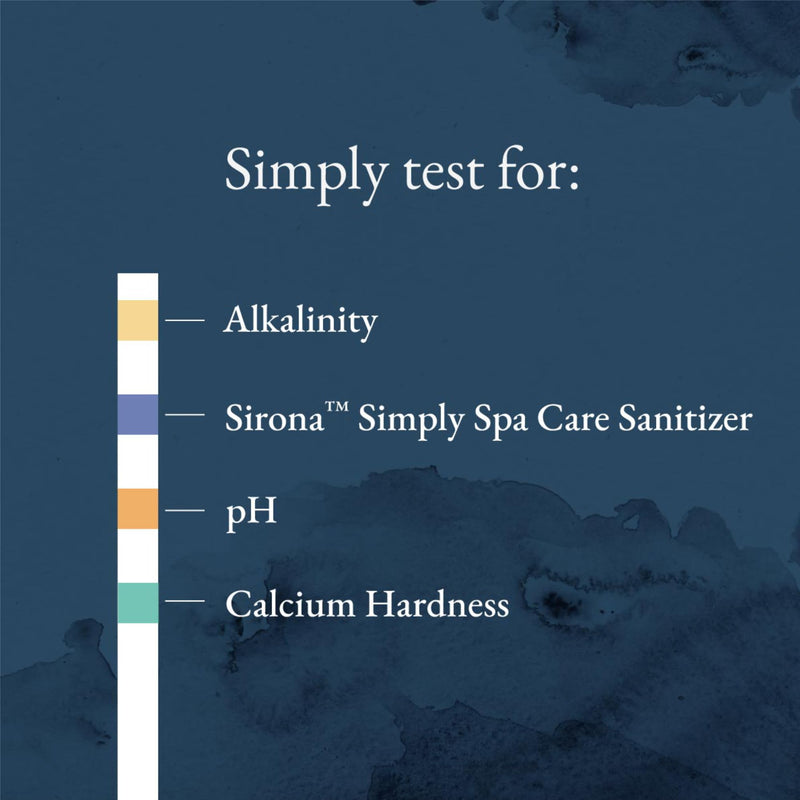 Sirona Spa Care Simply Test Strips: Biguanide (25ct.) with Measuring Cup - Easy Hot Tub and Pools Testing Kit