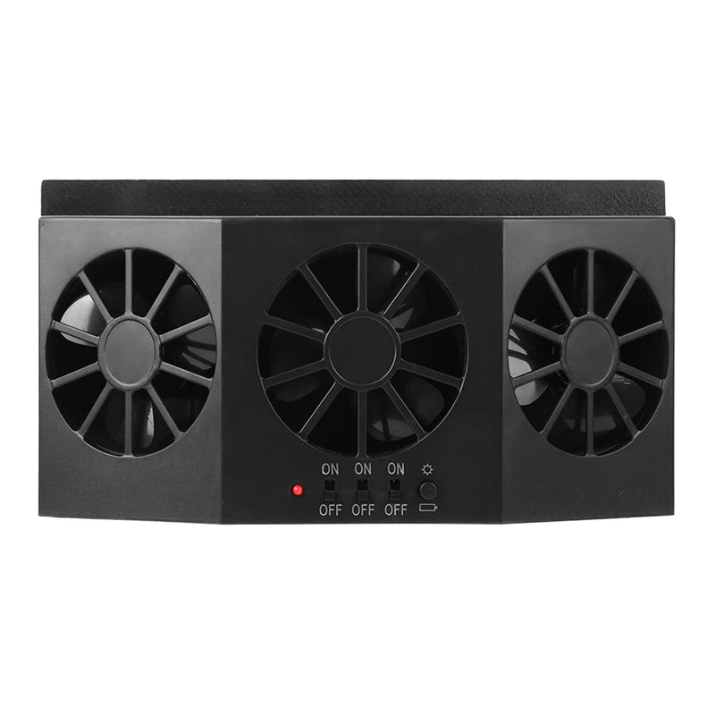 Car Fan Powered Heat Window Vent Car Pet Cooling Fan Ac16 Car Window Fan Black ABS Portable Powered Car Fan Automotive Vent Ventilation Cooling Fan