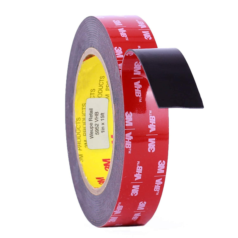 [Australia - AusPower] - 5952 VHB Tape: 2.5cm . x 15 ft. (Black) 