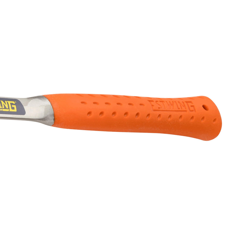 ESTWING Rock Pick - 22 oz USA Made Geology Hammer with Pointed Tip & Hi-Vis Orange Shock Reduction Grip - EO-22P