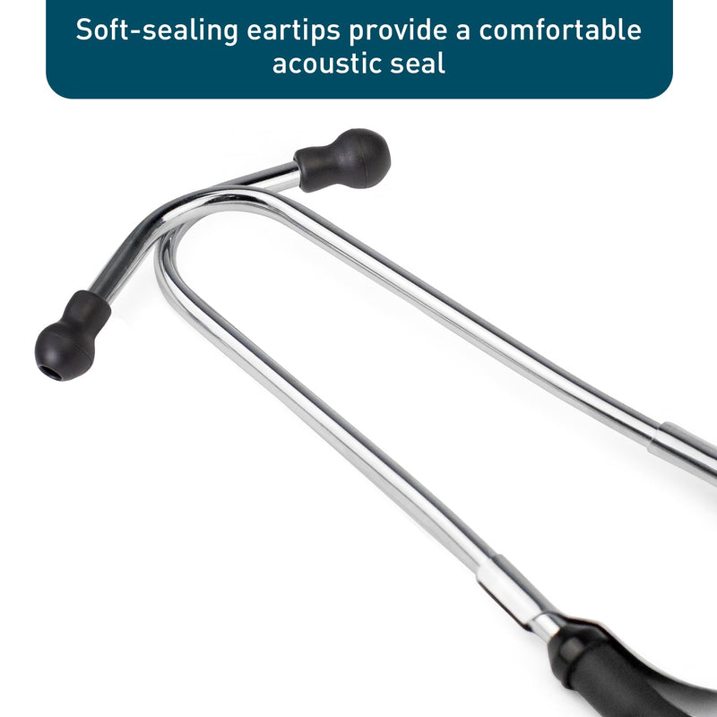 SCIAN Stethoscope Sprague Rappaport for Doctors, Nurses, Med Students, and Home Use, Multi-Functional Cardiology Stethoscope Dual Head with Adult, Pediatric, and Infant Convertible Bell (Black) Black