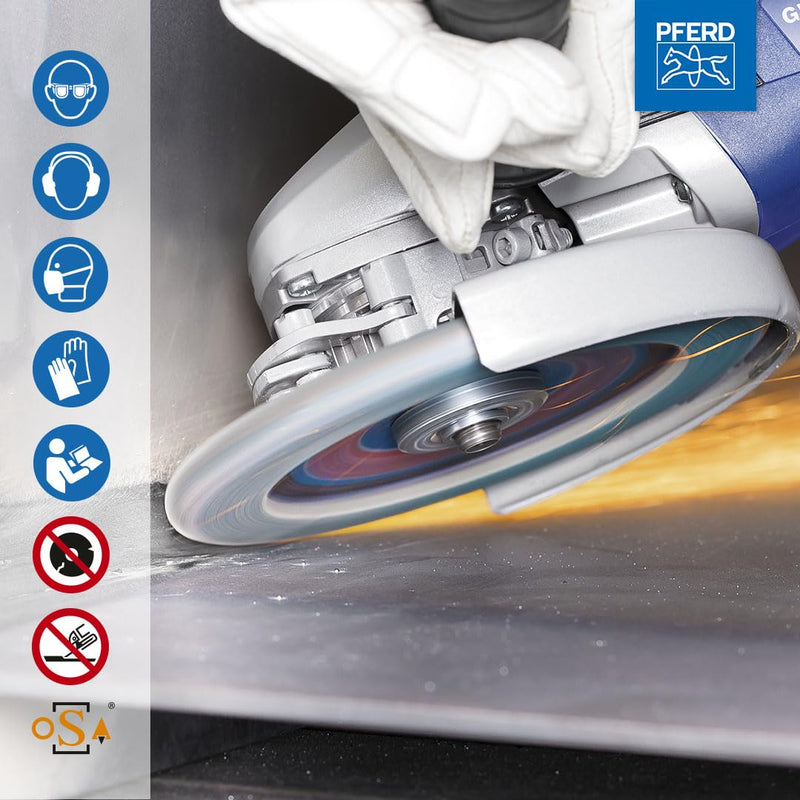 Pferde Tools 69398197 Serrated Washer Polifan Curve Pack of 2 | Diameter 125 mm, Width M (11 mm), Z40, SGP Steelox | 69398197 for Precise Fillet Seam Machining Width M (11 mm) 125 Millimeters
