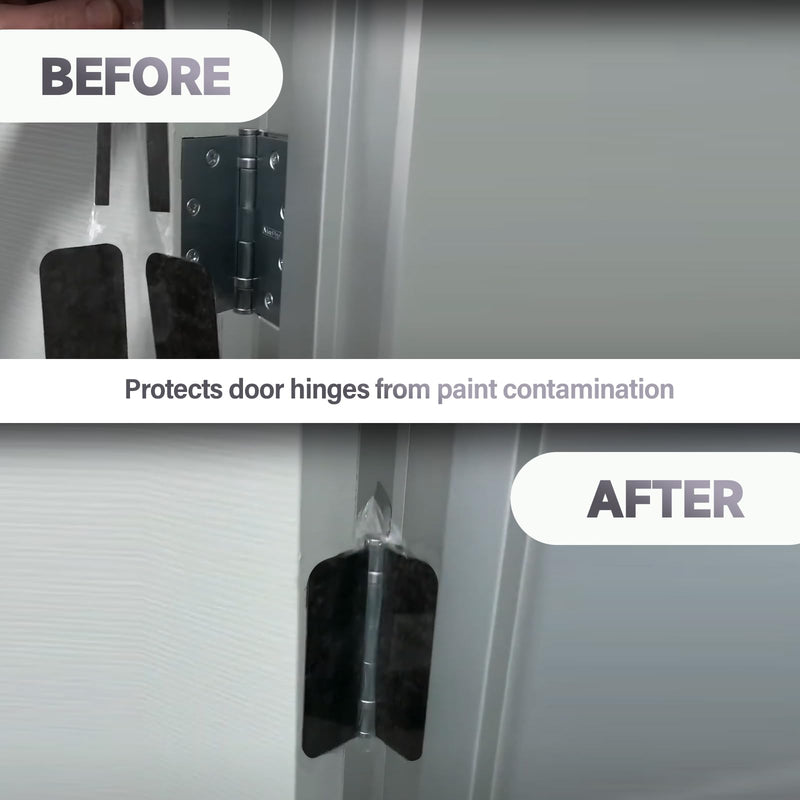 30 Pack 3.5" Door Hinge Masking, Magnetic Door Hinges Protect Shields for Painting, Door Hinge Paint Covers for Residential Door