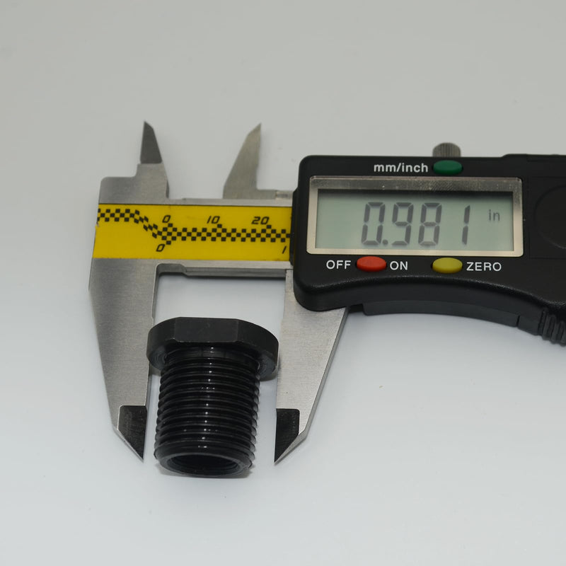 [Australia - AusPower] - 2 Pcs Thread Adapters and Washers, 1/2 * 28-3/4 * 16, Black 