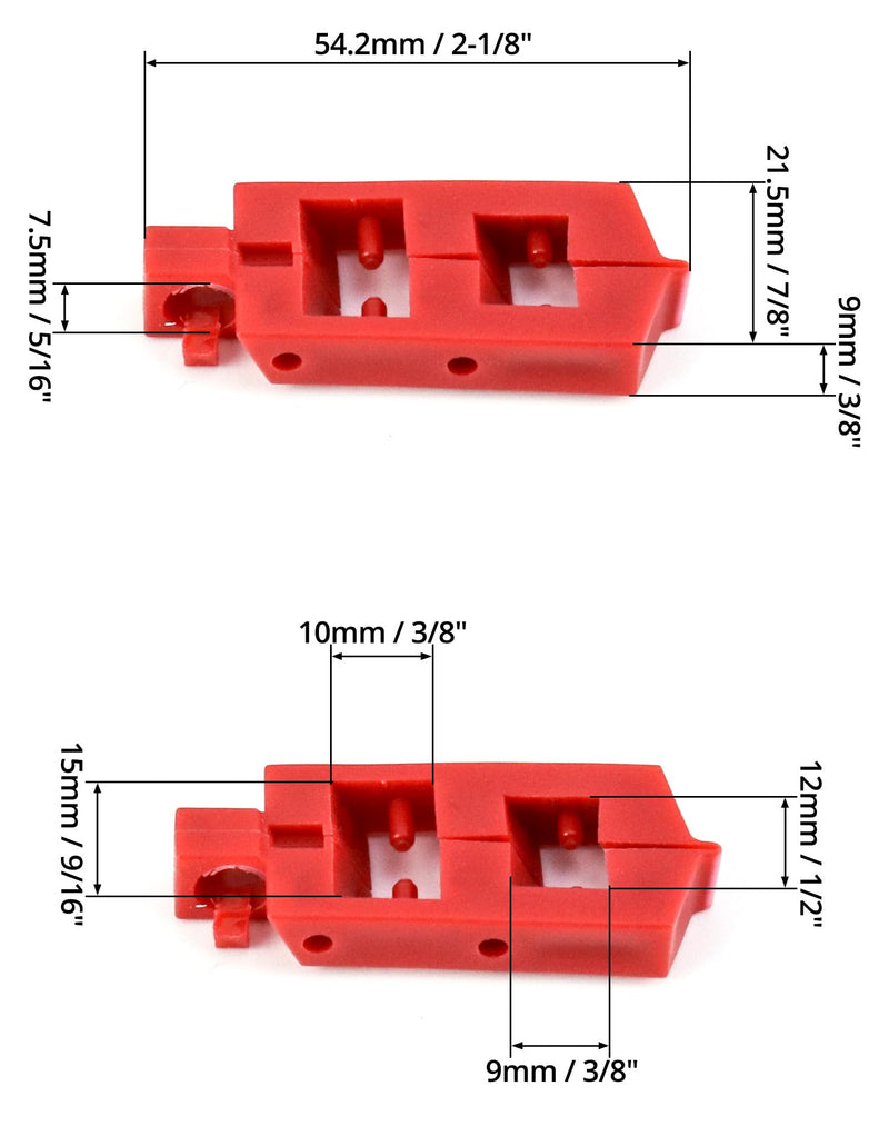 [Australia - AusPower] - QWORK Snap-On Circuit Breaker Lockout, 10 Pcs PA Nylon Energy Isolation Breaker Lock Out Device, Universal Single and Multi-Pole Breaker Lockouts for Loto Station Lock Out Tag Out 
