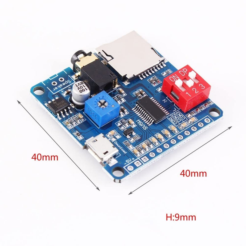 [Australia - AusPower] - Voice Playback Module DY-SV5W MP3 Player IO Trigger Playback MP3 Trigger Amplifier Class D 5W with Serial Control 