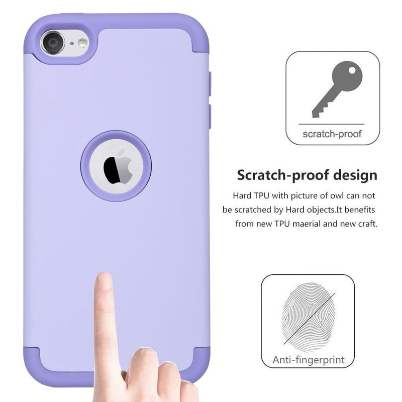 [Australia - AusPower] - ULAK Compatible with iPod Touch 7 Case, iPod Touch 6 Case, iPod Touch 5 Case, Heavy Duty High Impact Knox Armor Case Cover for iPod Touch 5th/6th/7th Generation, Purple 