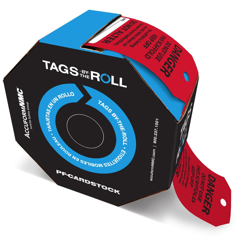[Australia - AusPower] - 100 Scaffolding Tags by-The-Roll, Do Not Use This Scaffold Keep Off, US Made OSHA Compliant Scaffold Tags, Waterproof PF-Cardstock, Resists Tears, 6.25"x3", TAR109 100 Tags 