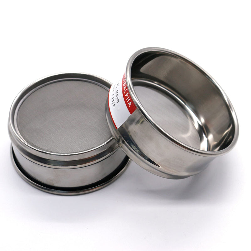 [Australia - AusPower] - 200 Mesh Lab Sieves, Test Sieve #200 Mesh, 4'' Diameter, 304 Stainless Steel Wire Cloth (0.075mm) 200 mesh (0.075mm) 