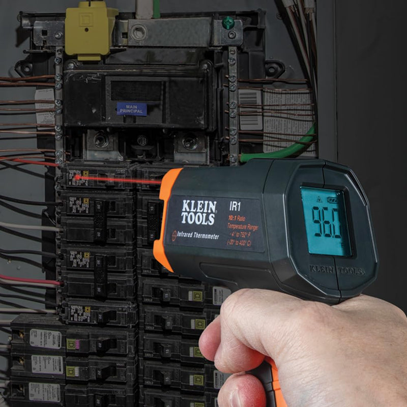 [Australia - AusPower] - Klein Tools IR1KIT Infrared Thermometer and GFCI Receptacle Tester Kit, Non-Contact Digital Temperature Measurement and Electrical Tester 