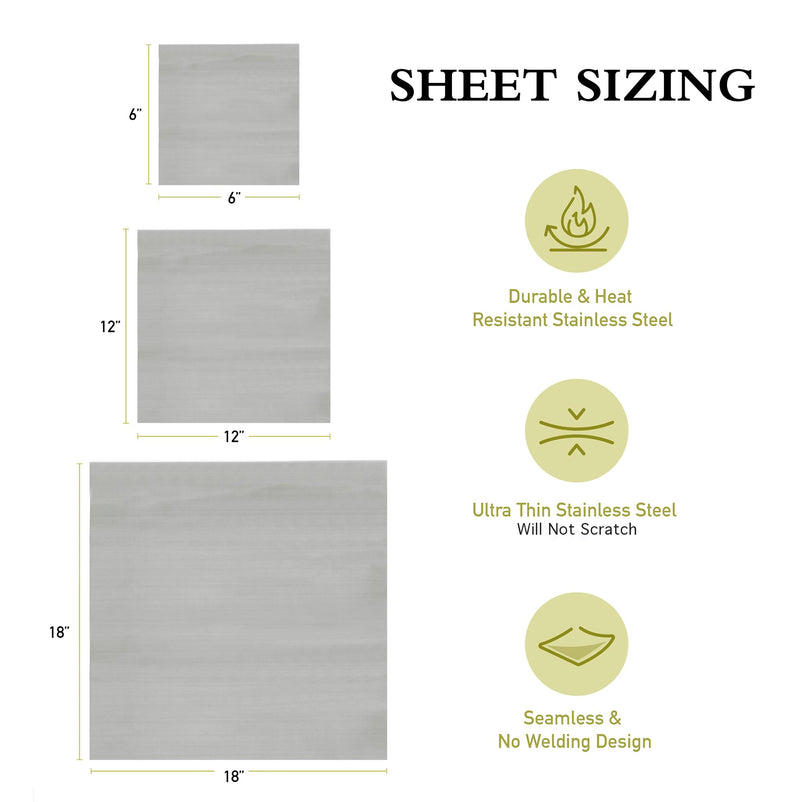 [Australia - AusPower] - Gutenberg's Tough Micron Stainless Steel Mesh Screens | Many Sizes | Stainless Steel Tea Filter Bags (5-Pack 25u (Micron), 6x6 inch) 5-Pack 25u (Micron) 