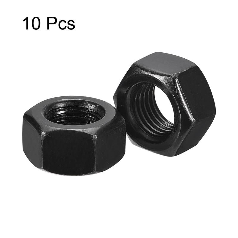 [Australia - AusPower] - uxcell 7/16-20 UNF Hex Nuts, Carbon Steel Grade 8.8 Black Oxide Hexagon Nut for Screw Bolt, 10 of Pack 