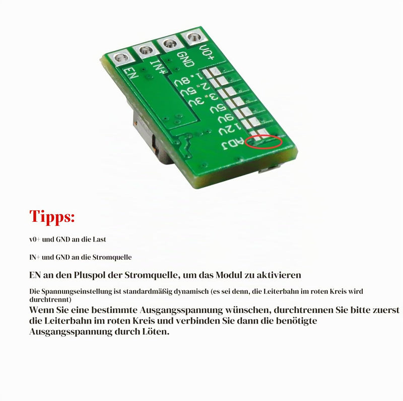 Hailege 10pcs Mini Step Down Buck Power Module DC-DC 12-24V to 5V 3A Fixed Voltage Output 1.8V 2.5V 3.3V 5V 9V 12V Optional Adjustable Efficiency 97.5%
