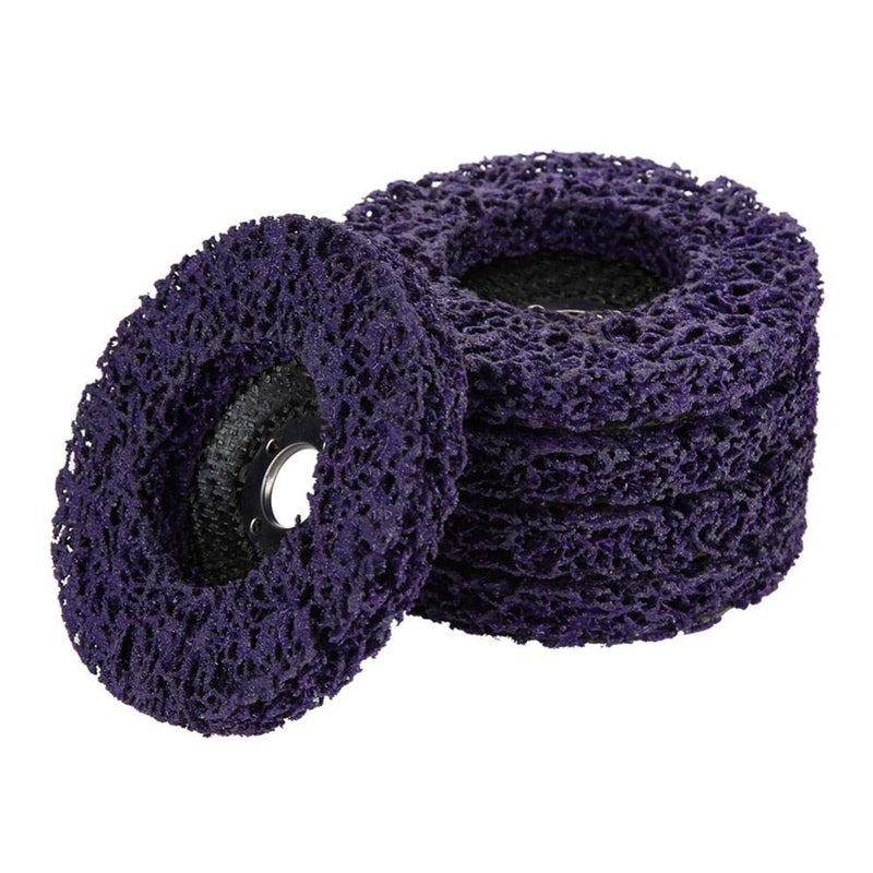 [Australia - AusPower] - Poly Strip Wheel, 5Pcs Purple Gold Poly Strip Wheel Disc Paint Rust Removal Tool for Most of 100mm Angel Grinders, Polycarbide Abrasive Disc 