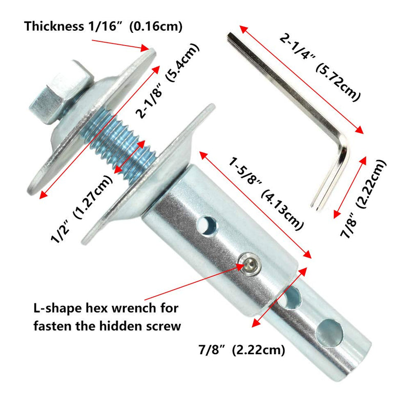 [Australia - AusPower] - QZATACAEN Shaft Mandrel Extension 1/2 Inch and 5/8 Inch / Motor Mandrel Thread Shaft Adapter for Polishing Sanding Discs / Suitable for Table Grinders head 1/2 