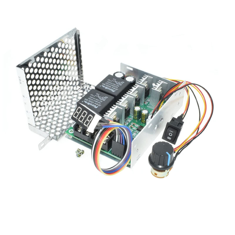 DC Motor Regulator PWM 10-55V 12V 24V 36V 48V 60A Stepless DC Motor Controller with Switching Function and LED Indicator (Pack of 1)