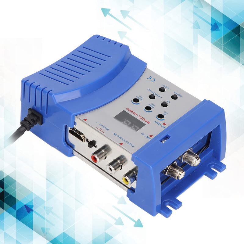 [Australia - AusPower] - Modulator RF Converter, /AV to RF HD Modulator, VHF UHF Demodulator Adapter Support PAL/NTSC TV Format Output for Home TV, Plug and Play(1080P) 