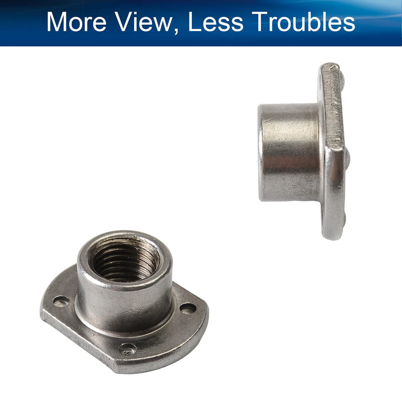 [Australia - AusPower] - MroMax 25Pcs 7/16-20 Female Thread Carbon Steel Square Weld Nuts Silver Tone 7/16"-20 25 