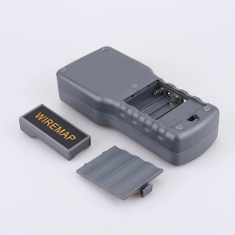 [Australia - AusPower] - Ethernet Cable Tracker LAN Multi Network Cable Tester Multifunction Line Finder Measure for CAT5 CAT6 RJ45 with Network Maintenance Collage Line Test Earphones for Cable Collage 1pcs Gray 