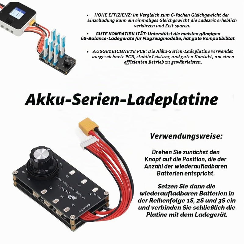 Battery 1S Balance Charging Board Charging Module with BT2.0 and PH2.0 Ports Balanced Charging Board