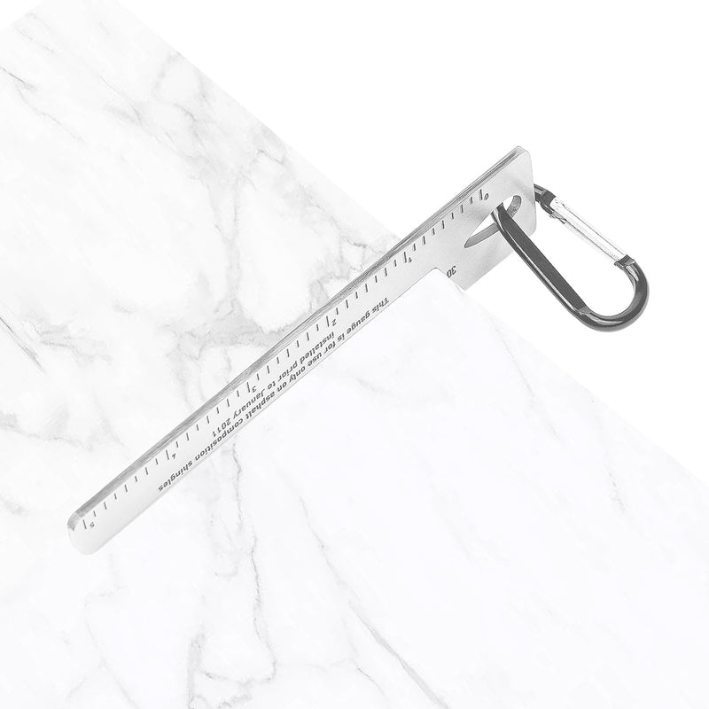 [Australia - AusPower] - 5 Packs 4/09 Shingle Gauge, Roof Gauge Tool, Pitch Gauge Roofing with Carabiner for Measuring and Analyzeing The Thickness of Roof Shingle 5 
