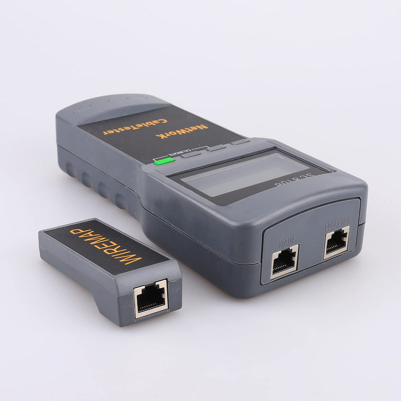 [Australia - AusPower] - Ethernet Cable Tracker LAN Multi Network Cable Tester Multifunction Line Finder Measure for CAT5 CAT6 RJ45 with Network Maintenance Collage Line Test Earphones for Cable Collage 1pcs Gray 