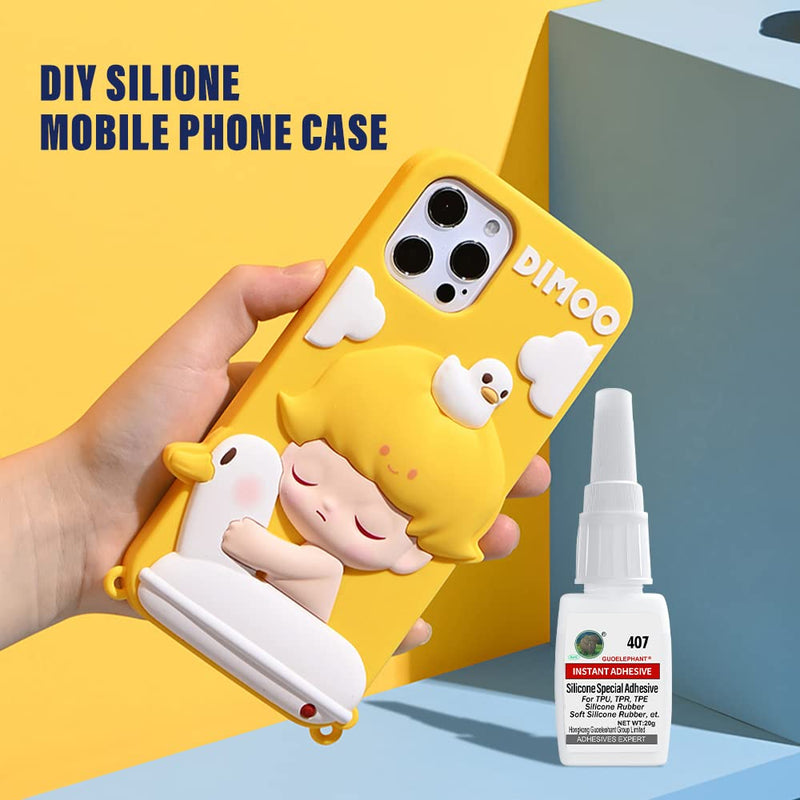 [Australia - AusPower] - Silicone Glue,Glue for Silicone,for bonding Between Silicone and Silicone, Silicone and Other Material.Instant Super Glue for Silicone, Silicone rubber, TPU, TPR, TPE, Liquid silicone 