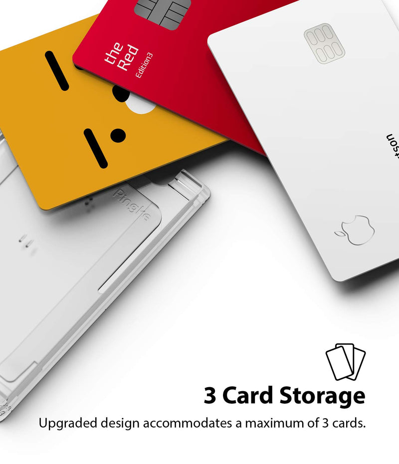 [Australia - AusPower] - Ringke Slot Card Holder (2 Pack) Designed for Smartphones, Adhesive Stick On Wallet Case Minimalist Slim Hard Premium Credit Card Cash Sleeve - Clear Mist Clear Mist (2 Pack) 
