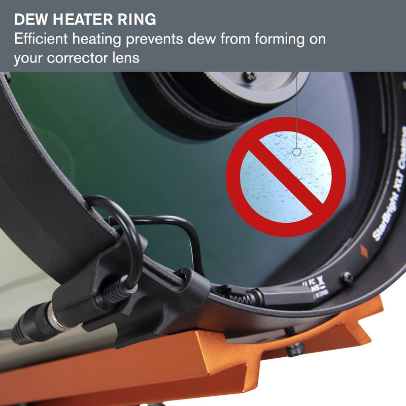 [Australia - AusPower] - Celestron – Dew Heater Ring – Aluminum Dew Prevention – Compatible 8” Schmidt-Cassegrain, EdgeHD, RASA Telescope 