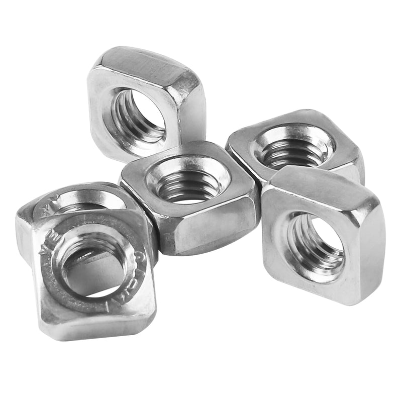 [Australia - AusPower] - Pack of 10 M10 Square Nuts, 304 Stainless Steel Metric Coarse Thread Assortment Kit 