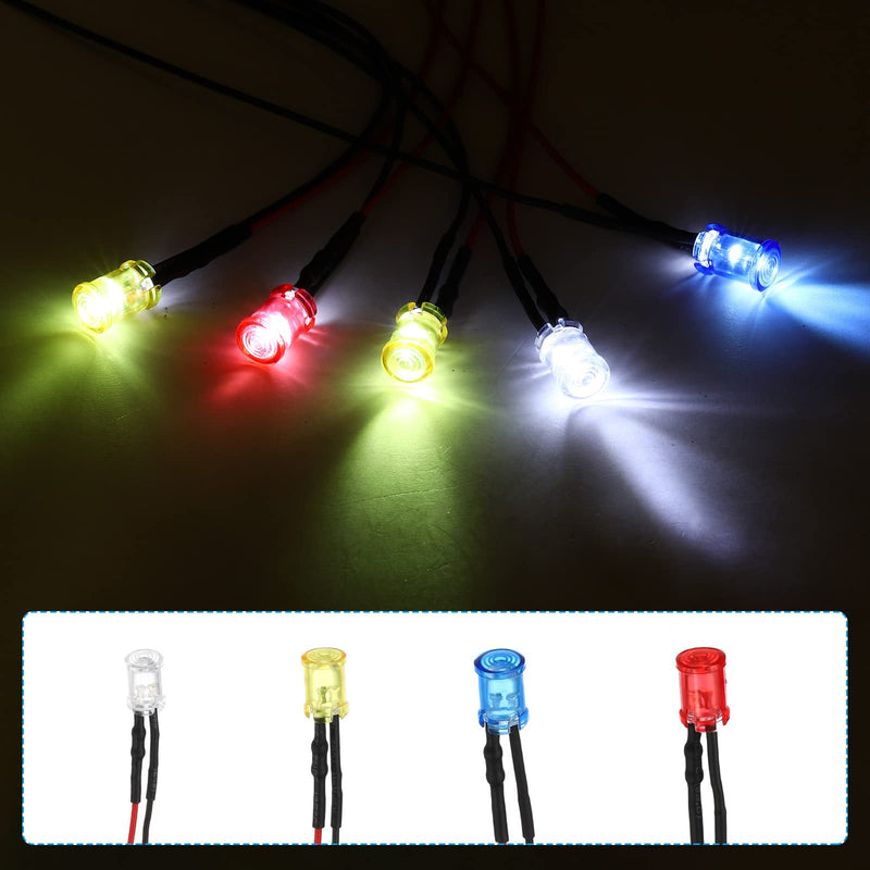 [Australia - AusPower] - PATIKIL 5mm Emitting Diode Holder, 20 Pack LED Holder Clip Mounting Bracket Socket Cap for Lamp Bulb Bezel Mount Panel LED Display, Transparent 