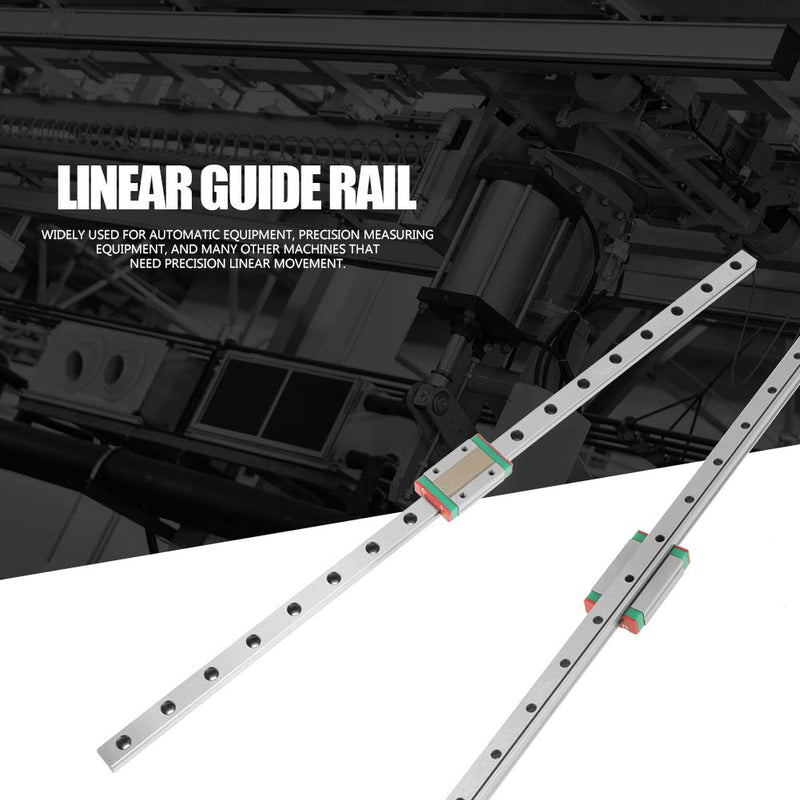Miniature Linear Guide Rails, 1pc MGN12H Miniature Linear Rail Guide 450mm Length 12mm Width + Sliding Block