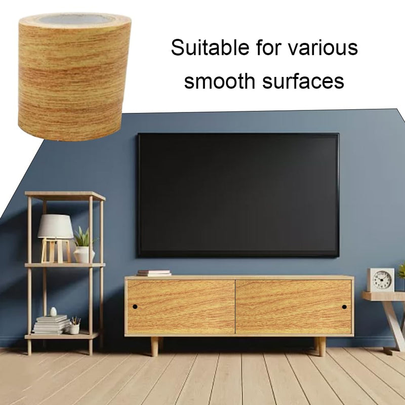 Wood Grain Tape Wood Floor Repair Imitation Woodgrain Duct Tape Roll 5.7cm x 4.57m for Furniture Scratch Repair